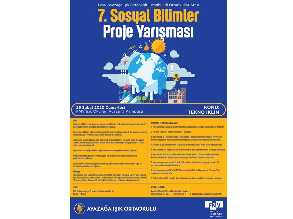 İSTANBUL İLİ ORTAOKULLAR ARASI 7. SOSYAL BİLİMLER PROJE YARIŞMASI