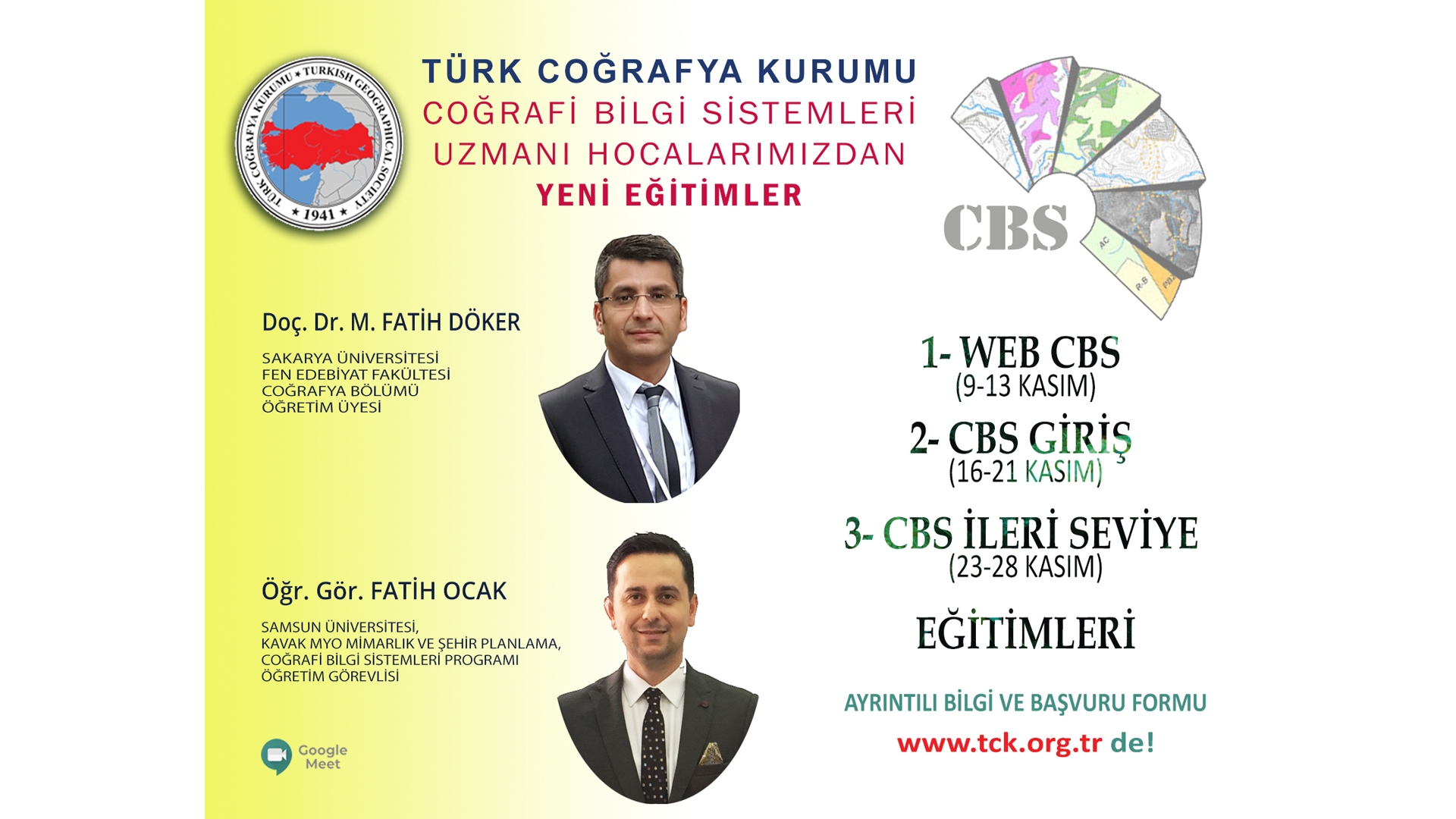 YENİ DÖNEM COĞRAFİ BİLGİ SİSTEMLERİ EĞİTİMLERİ