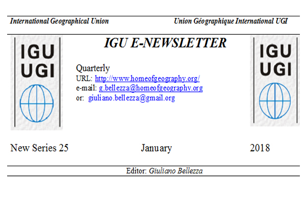 IGU E-NEWSLETTER JANUARY 2018