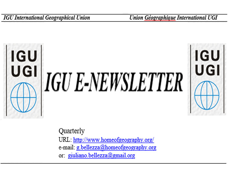 IGU E-NEWSLETTER